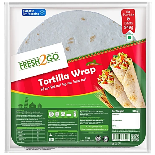 Fresh2Go Plain Tortilla 8"